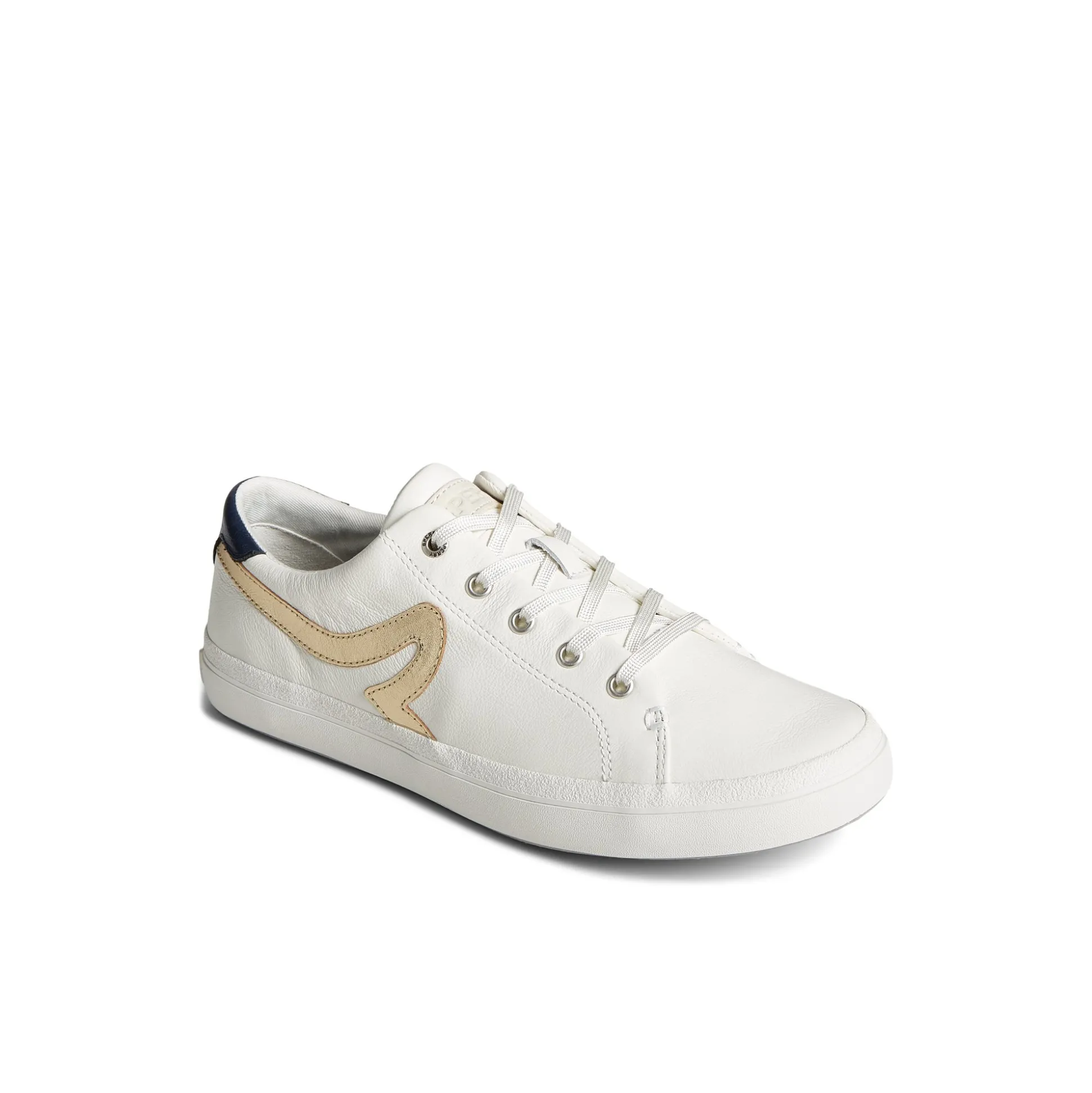 Sandy Leather Metallic Sneaker